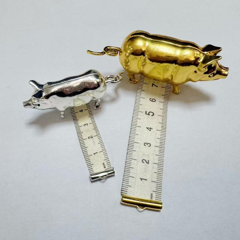 Sewing Gauge Ruler - (Ce14)Antique Pig Mini Tape Measure Vintage